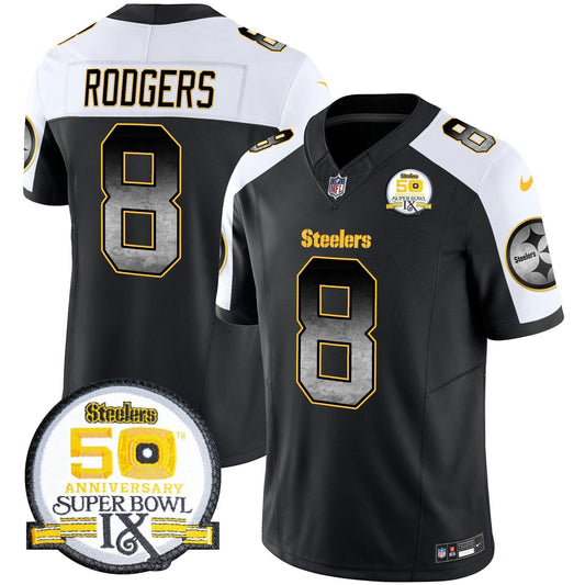 Camisa NFL Men’s Arch Smoke 50th Anniversary Of Super Bowl IX Patch Vapor Limited Jersey