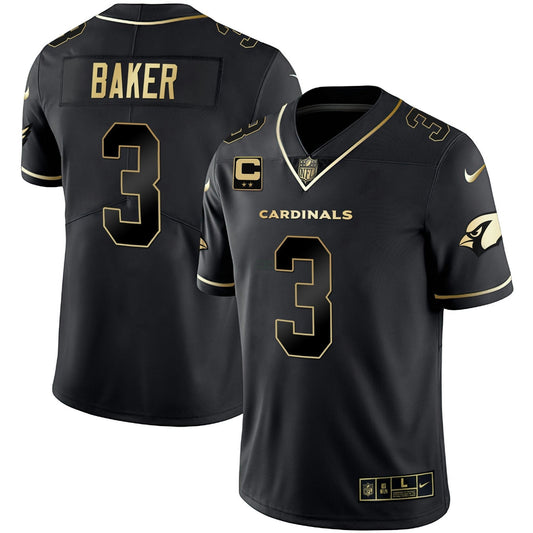 Camisa NFL Men’s Arizona Preta Dourada & Branca Dourada Vapor Limited Jersey
