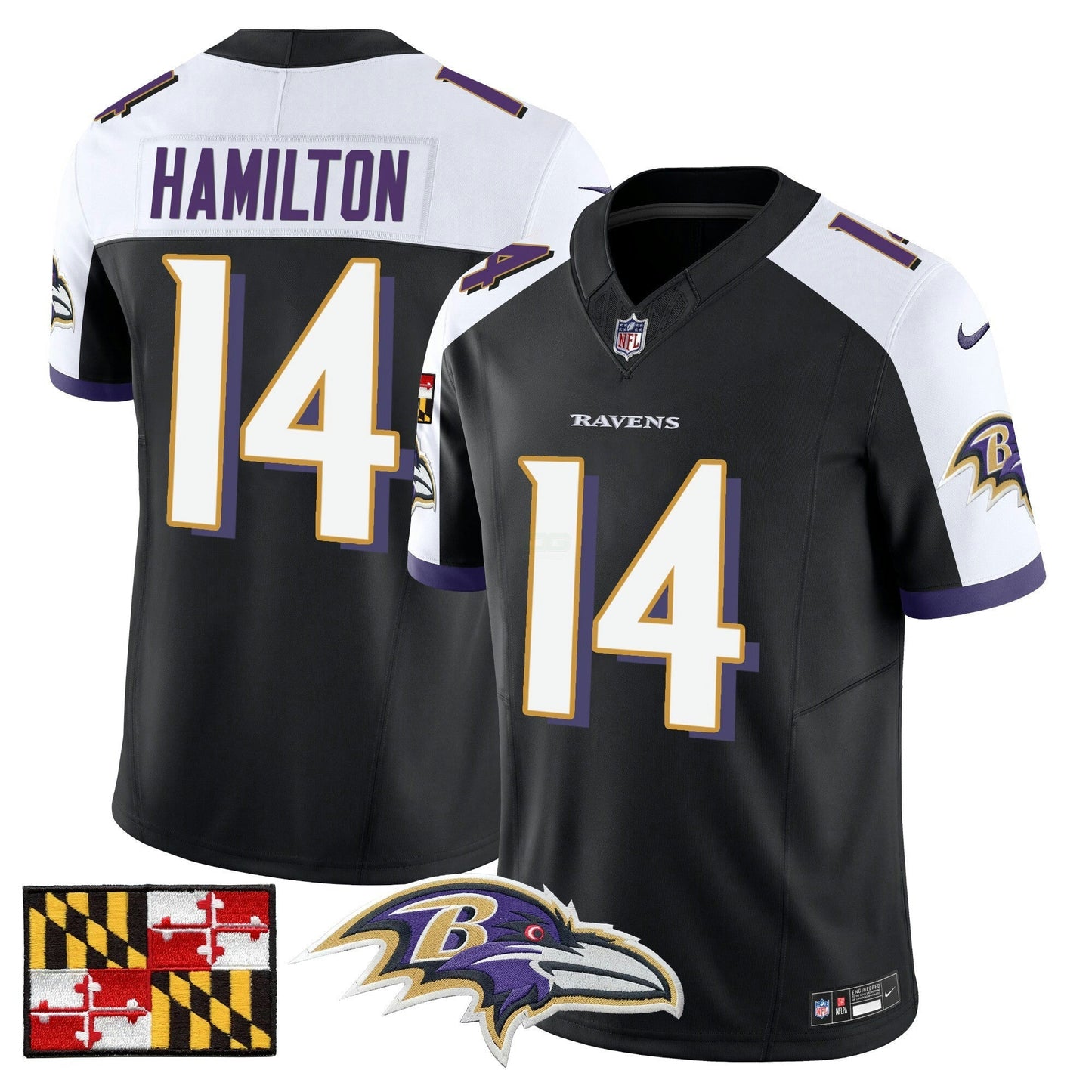 Camisa NFL Men’s Baltimore 2024 Maryland Flag Vapor Limited Jersey