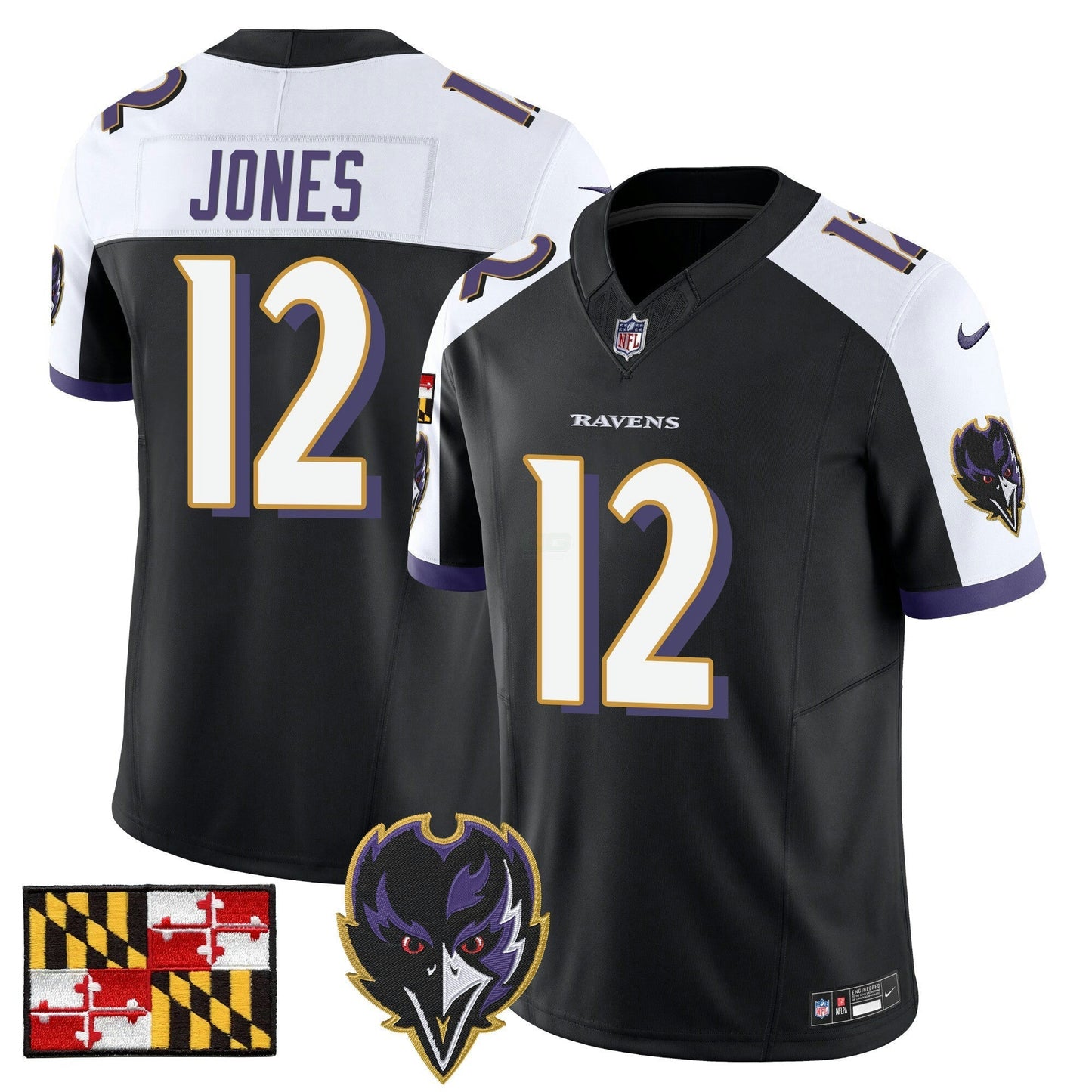 Camisa NFL Men’s Baltimore 2024 Maryland Flag Vapor Limited Jersey V2