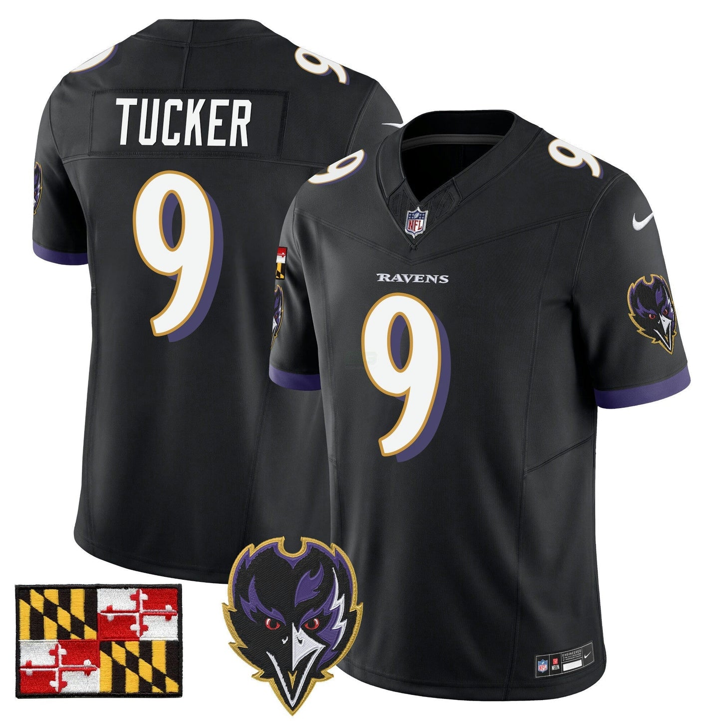 Camisa NFL Men’s Baltimore 2024 Maryland Flag Vapor Limited Jersey V2