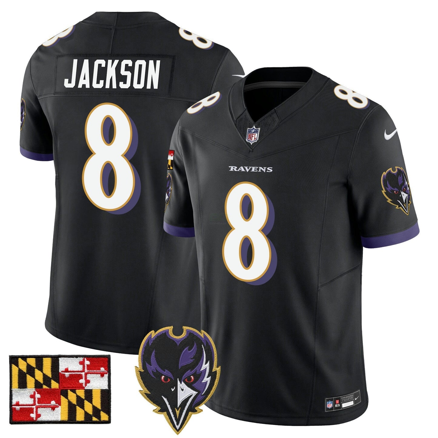 Camisa NFL Men’s Baltimore 2024 Maryland Flag Vapor Limited Jersey V2
