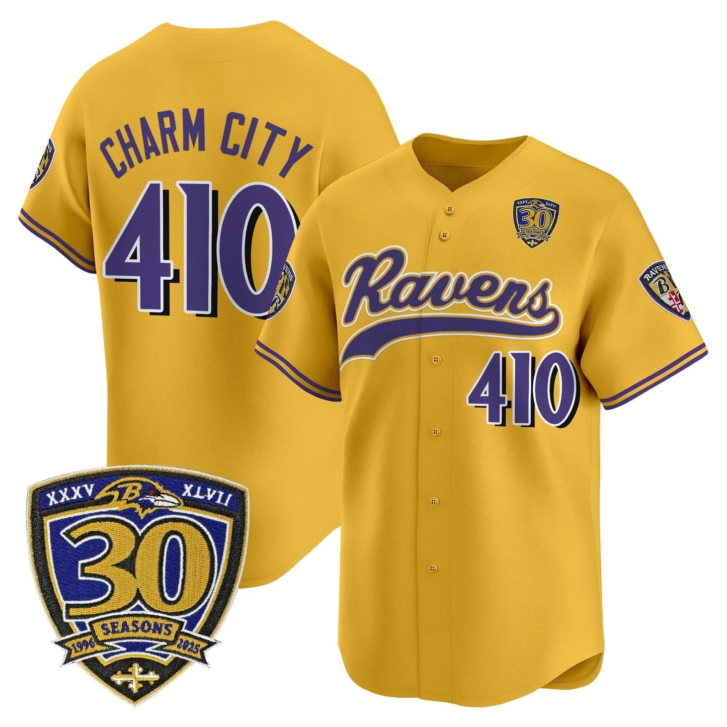 Camisa NFL Men’s Baltimore 2025 Vapor Jersey – 30th Anniversary Patch