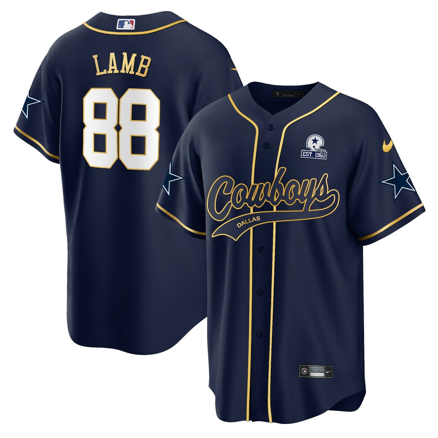 Camisa NFL Men’s Baseball Gold Jersey