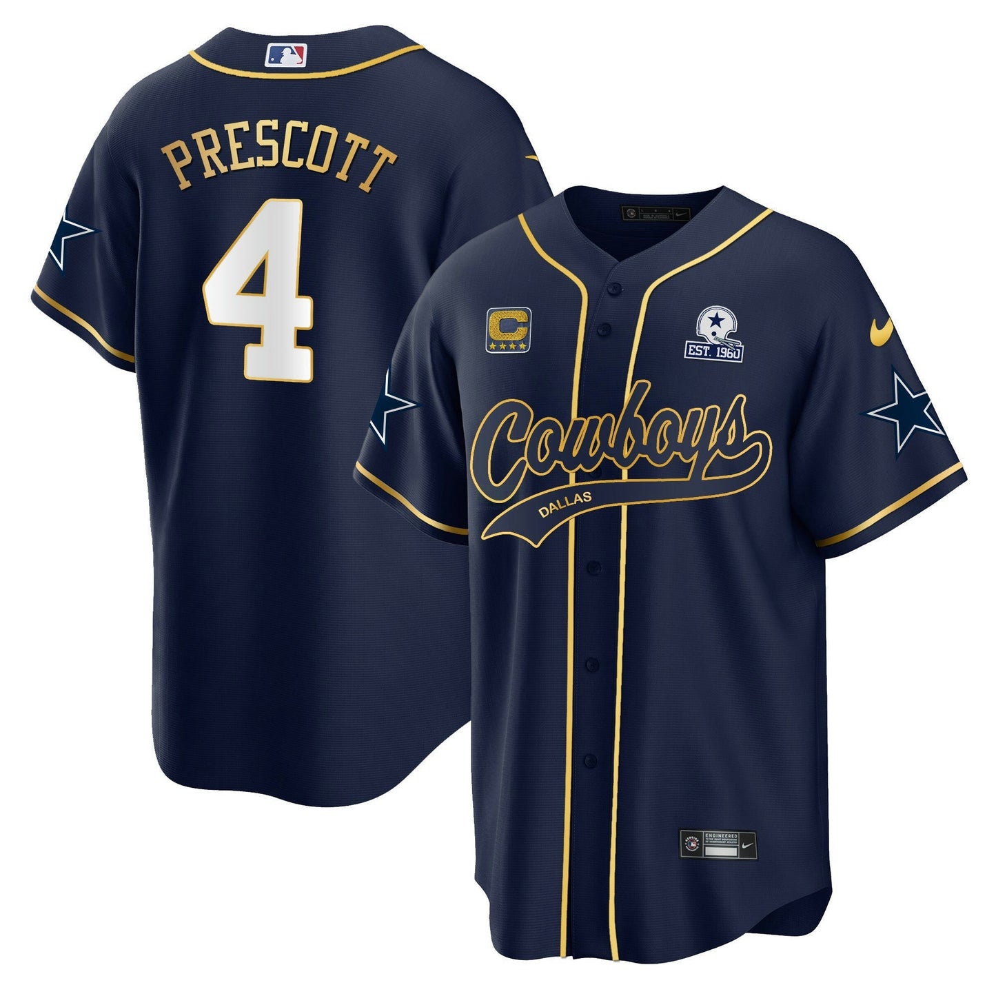 Camisa NFL Men’s Baseball Gold Jersey