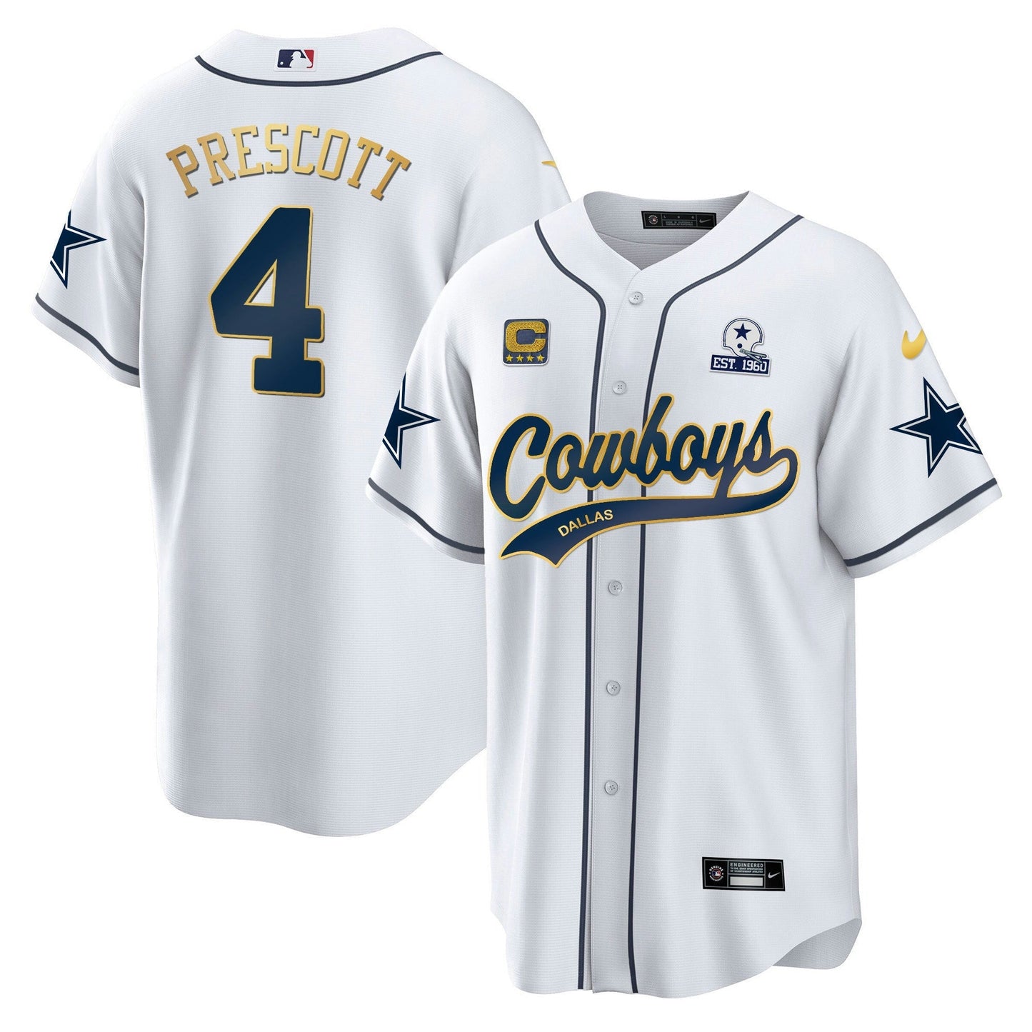 Camisa NFL Men’s Baseball Gold Jersey