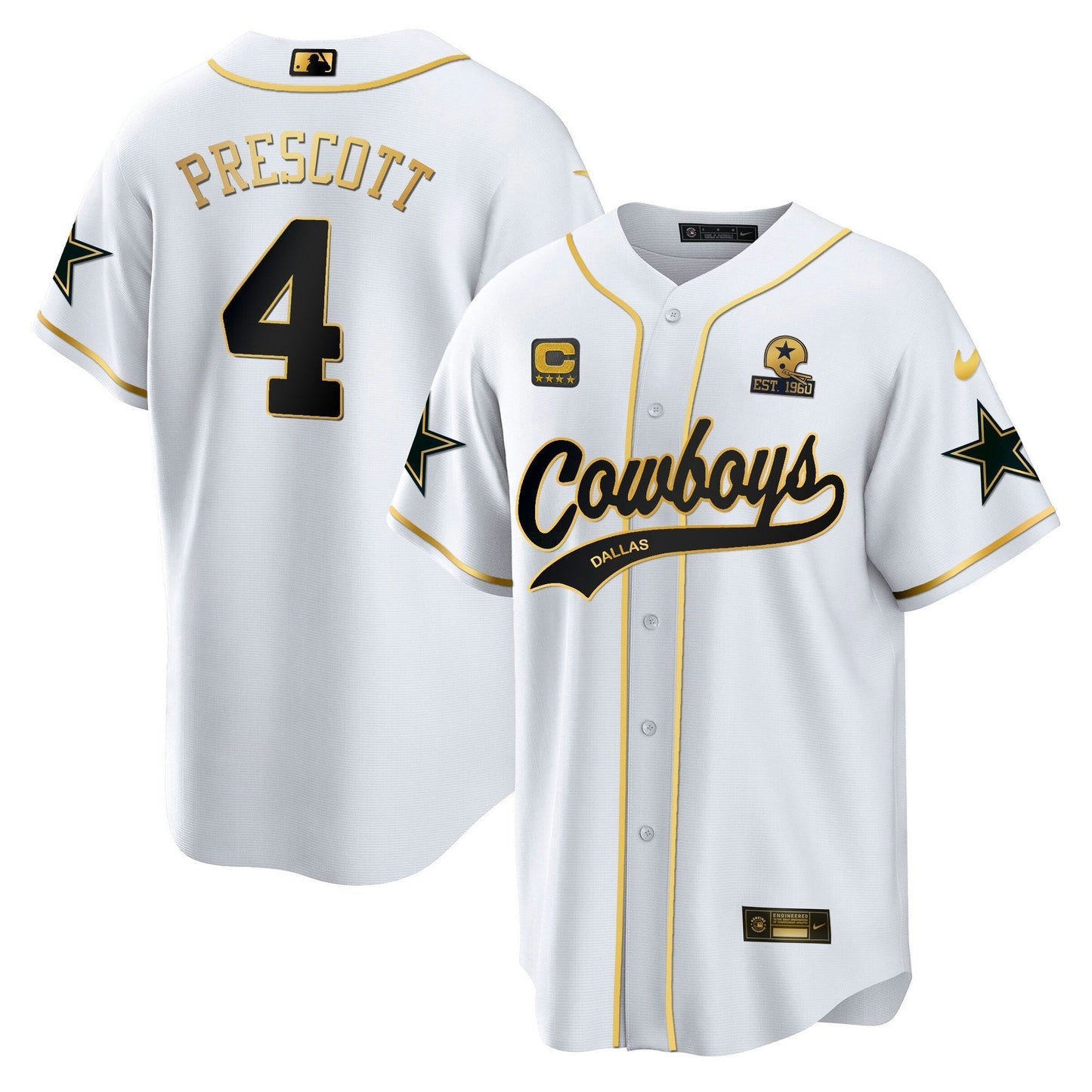 Camisa NFL Men’s Baseball Gold Jersey