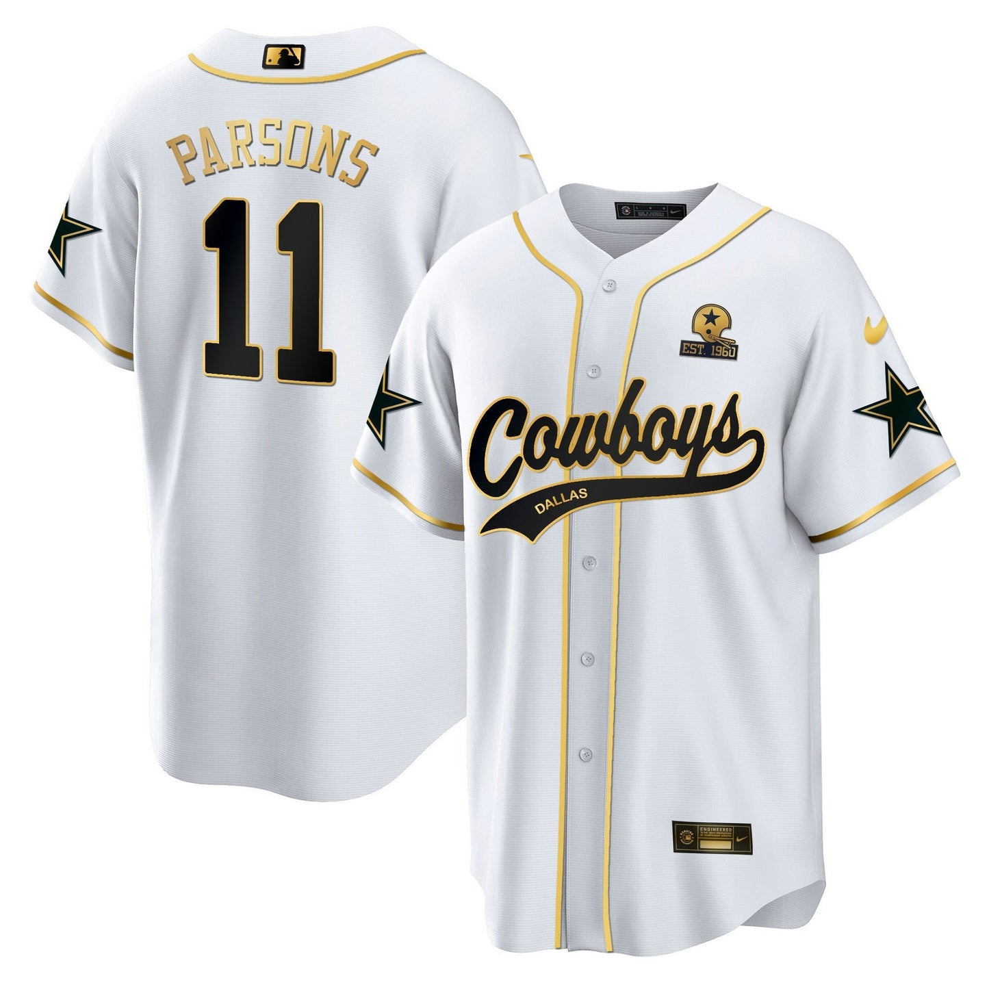 Camisa NFL Men’s Baseball Gold Jersey