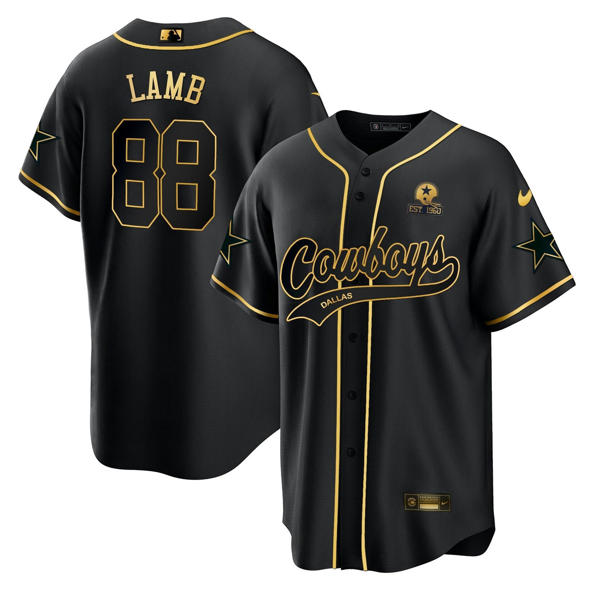 Camisa NFL Men’s Baseball Gold Jersey