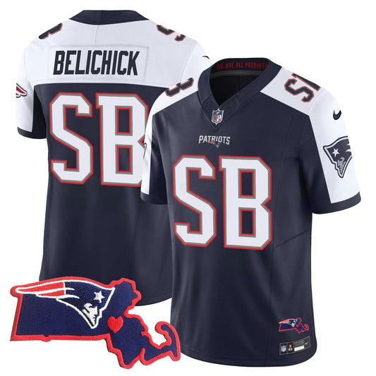 Camisa NFL Men’s Bill Belichick “SB 36, 38, 39, 49, 51 Champions” Vapor Jersey
