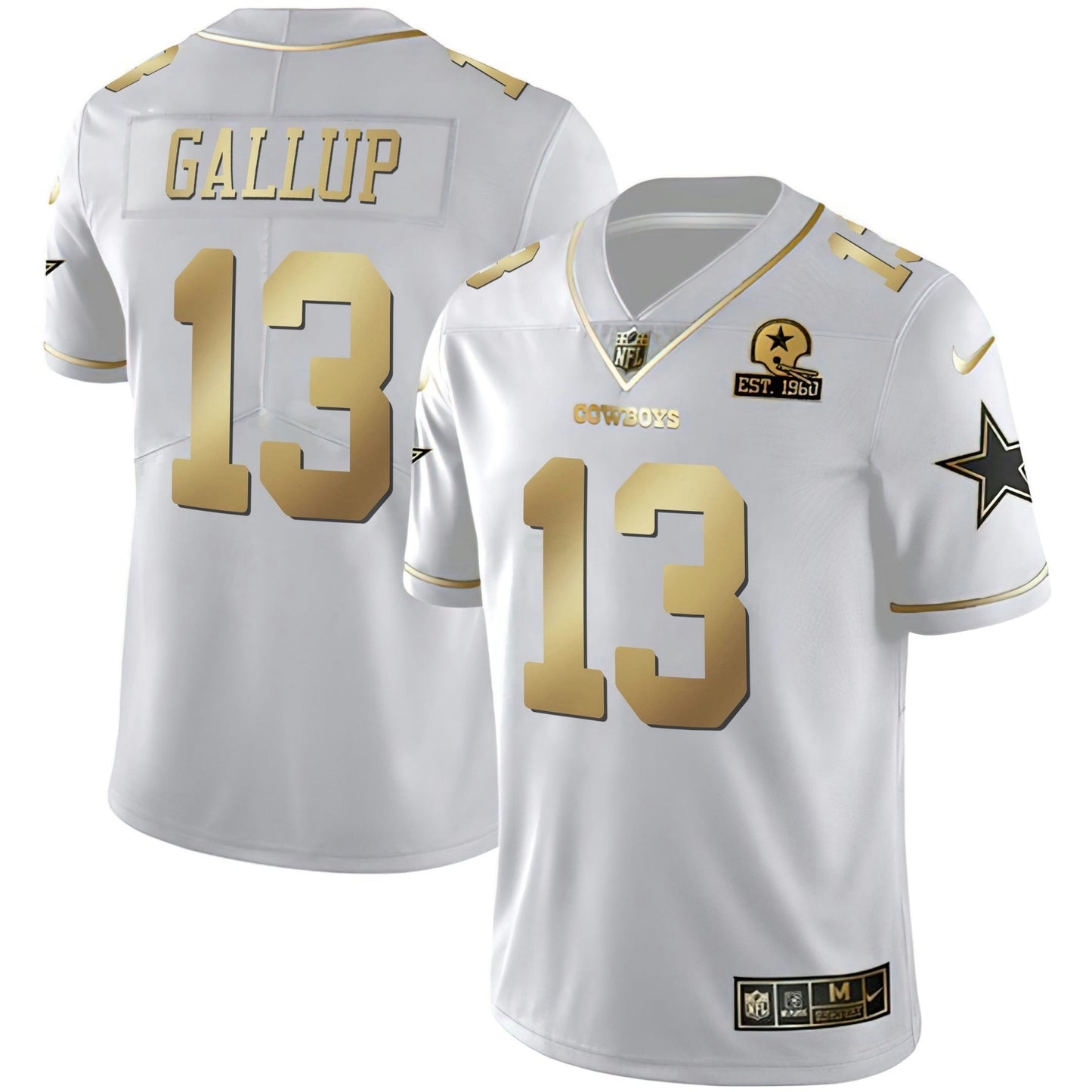 Camisa NFL Men’s Black & Branca Dourada Vapor Limited
