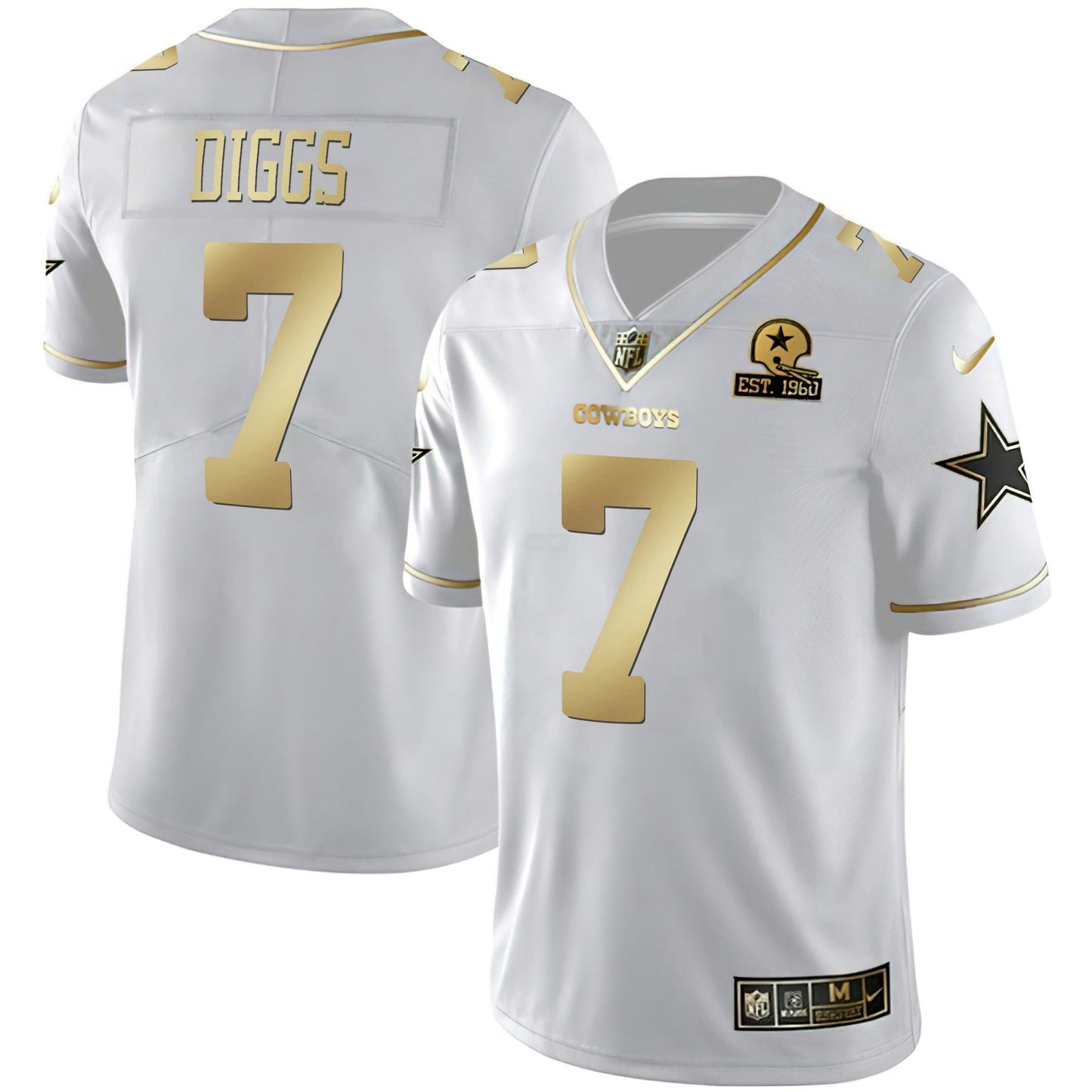 Camisa NFL Men’s Black & Branca Dourada Vapor Limited