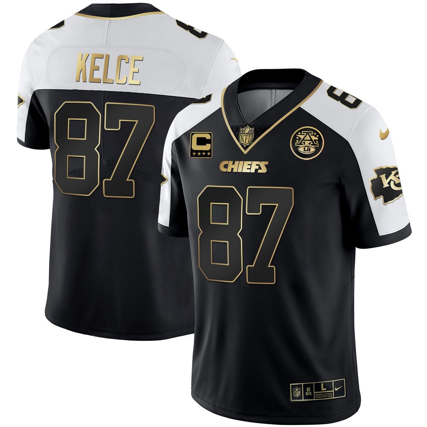 Camisa NFL Kansas City Chiefs Men’s Branca Dourada & Preta Dourada