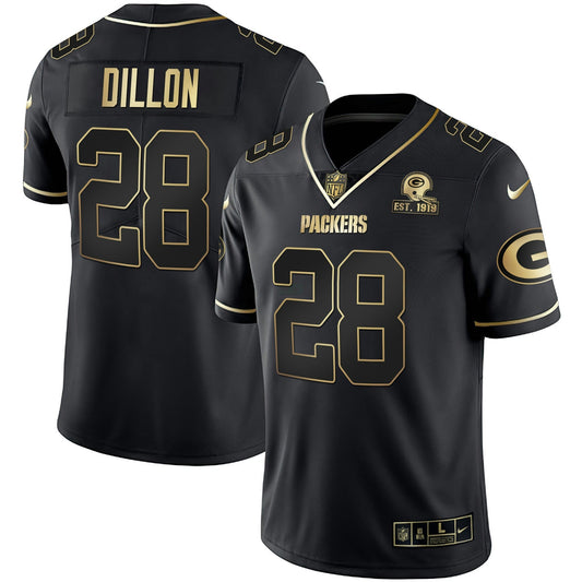 Camisa NFL Men’s Branca Dourada & Preta Dourada Est 1919 Patch