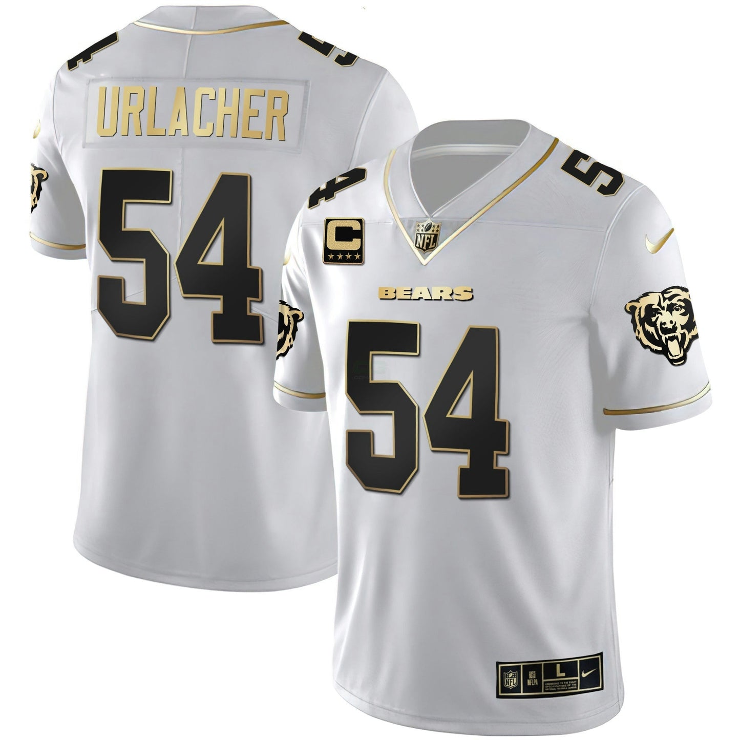 Camisa NFL Men’s Branca Dourada & Preta Dourada Jersey