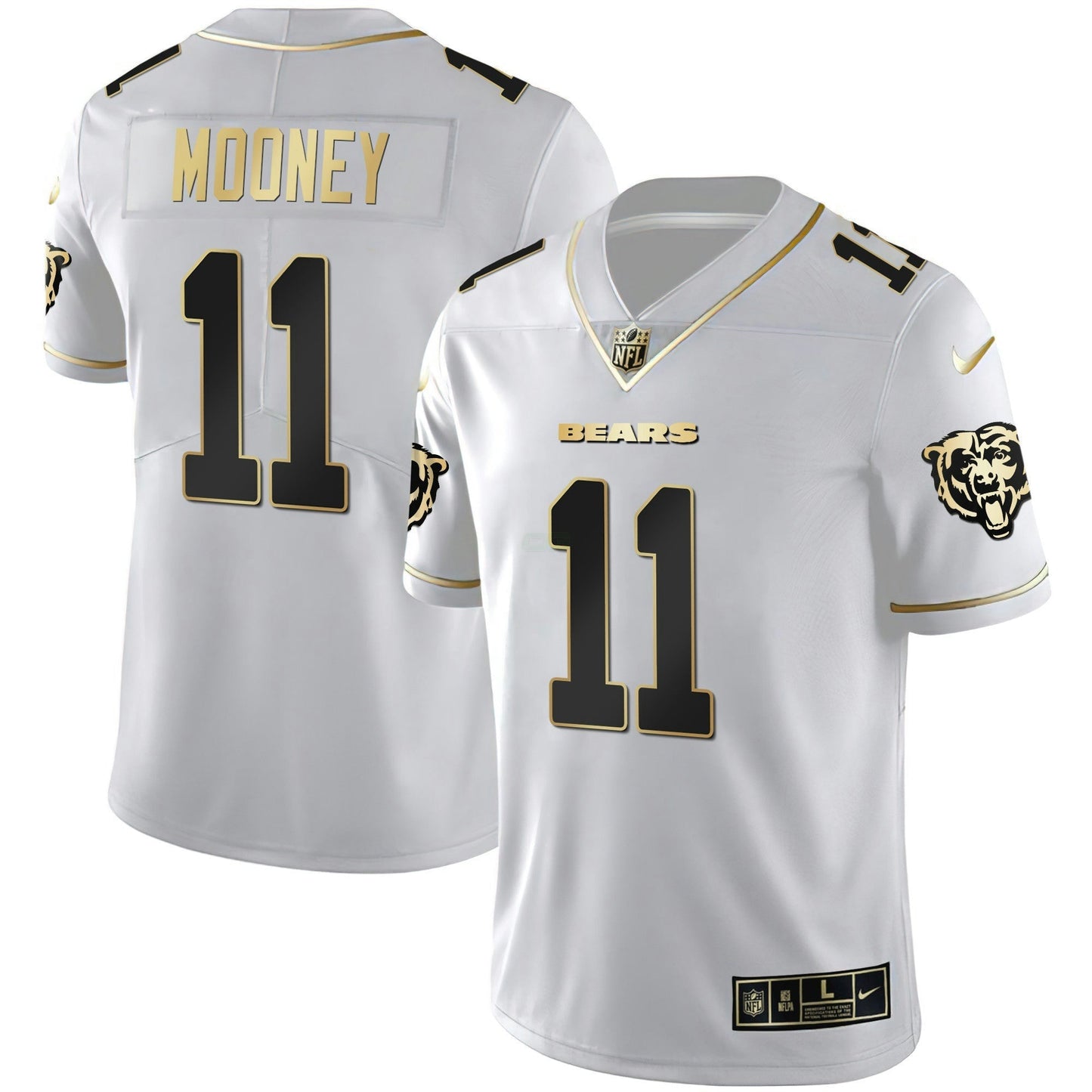 Camisa NFL Men’s Branca Dourada & Preta Dourada Jersey