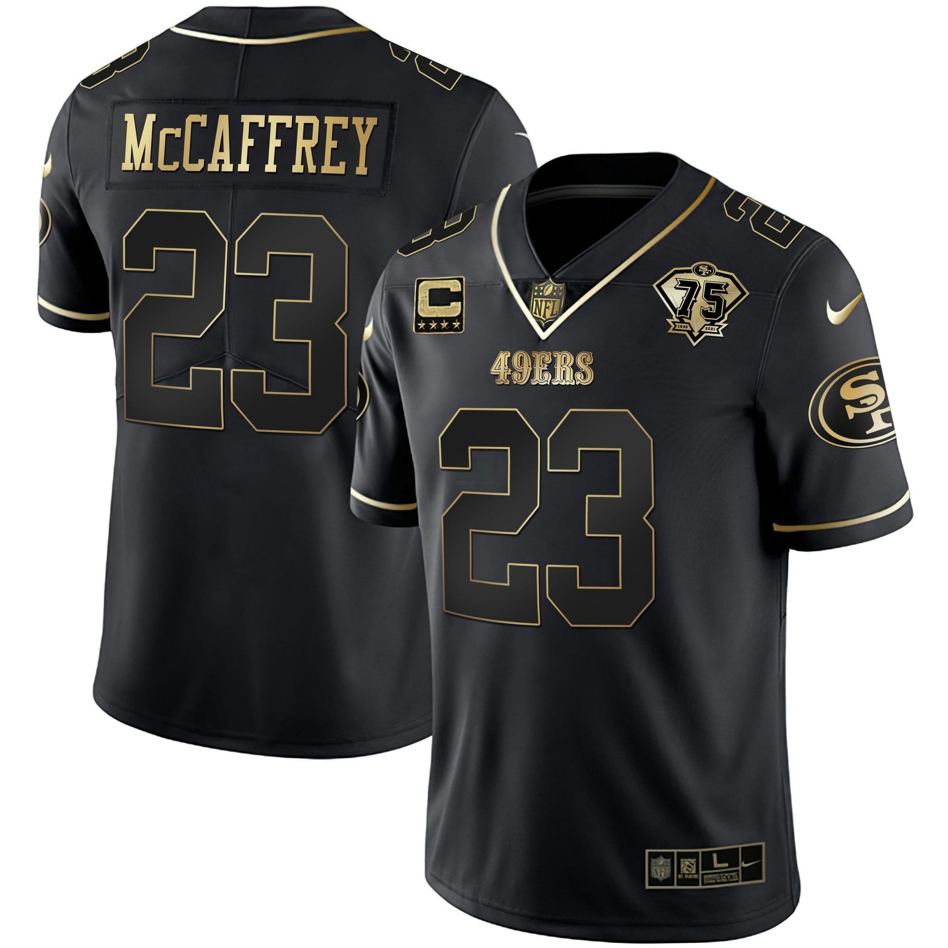 Camisa NFL Men’s Branca Dourada & Preta Dourada