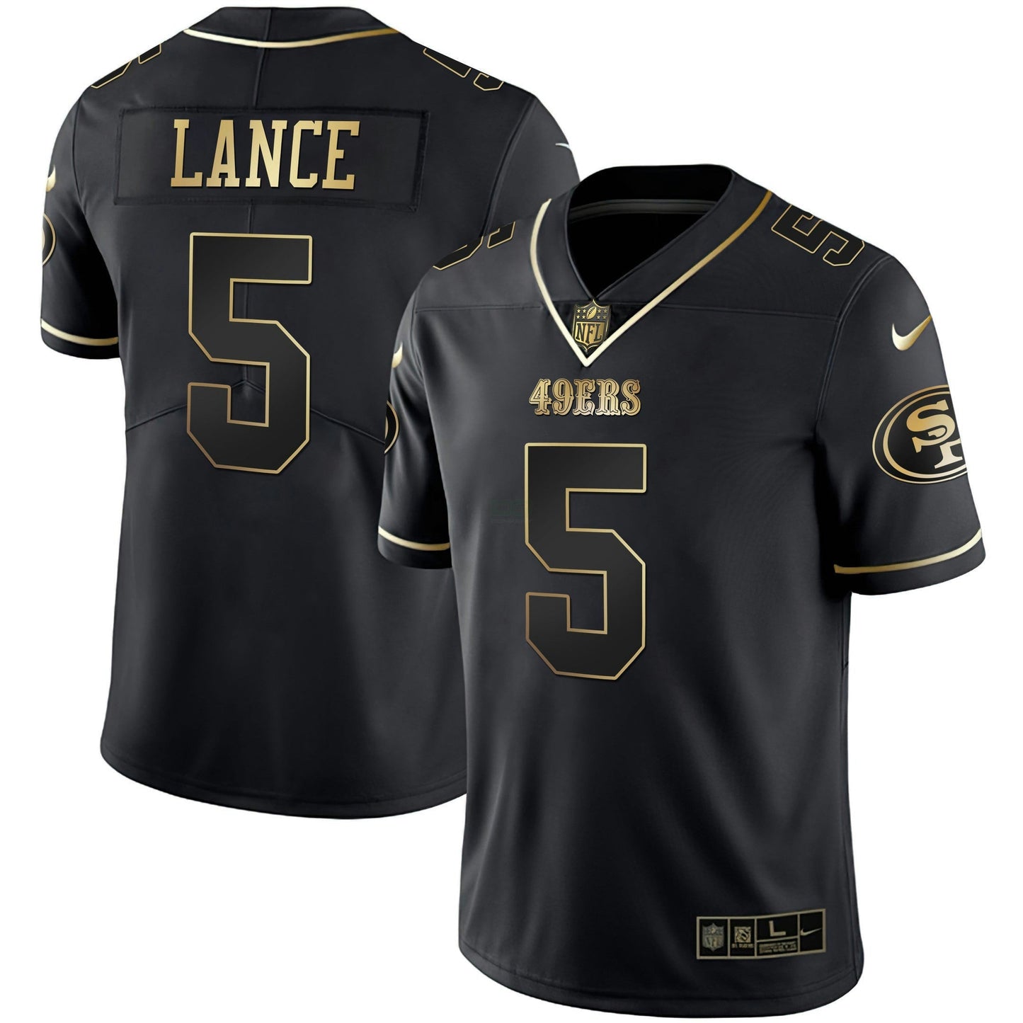 Camisa NFL Men’s Branca Dourada & Preta Dourada