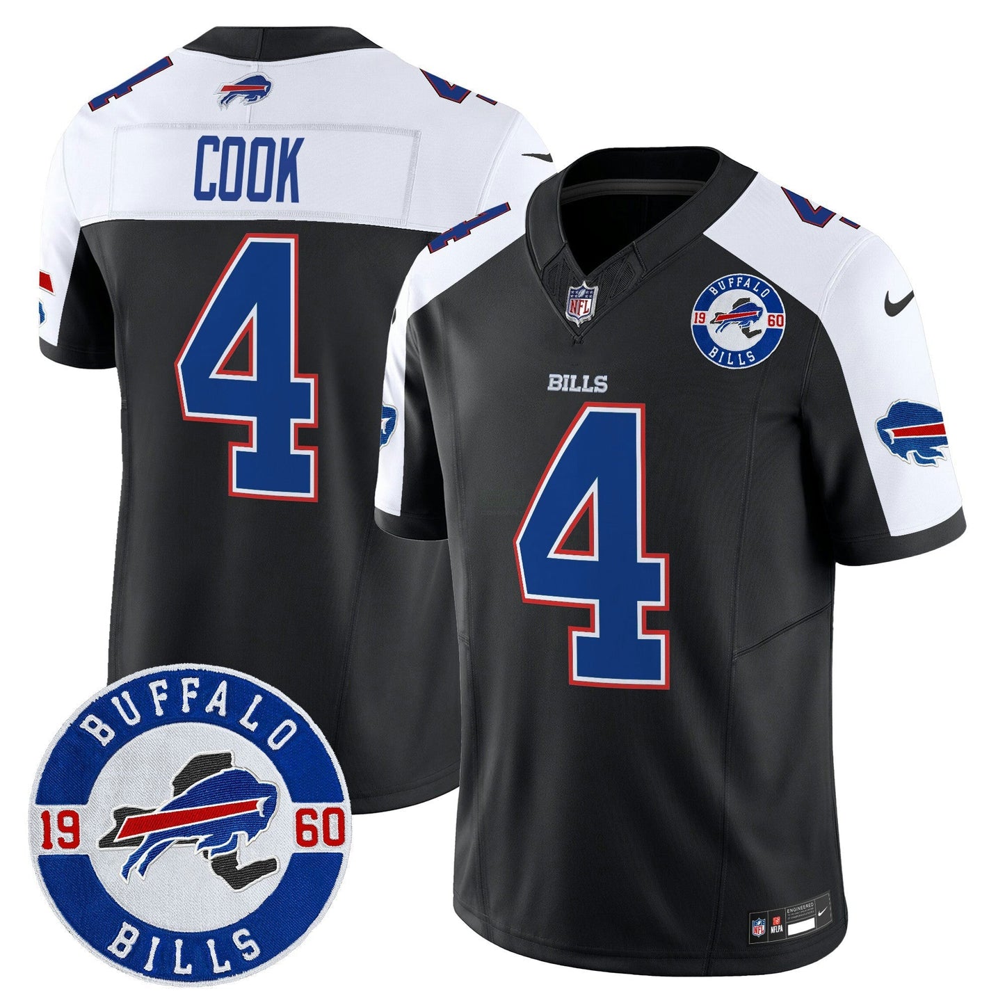 Camisa NFL Men’s Buffalo 2024 Vapor Limited Jersey – Est. 1960 Patch