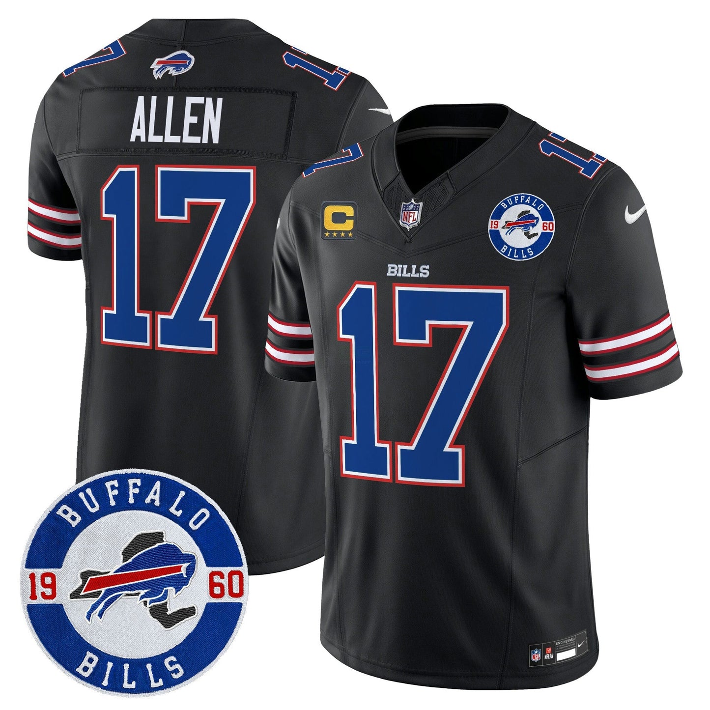 Camisa NFL Men’s Buffalo 2024 Vapor Limited Jersey – Est. 1960 Patch