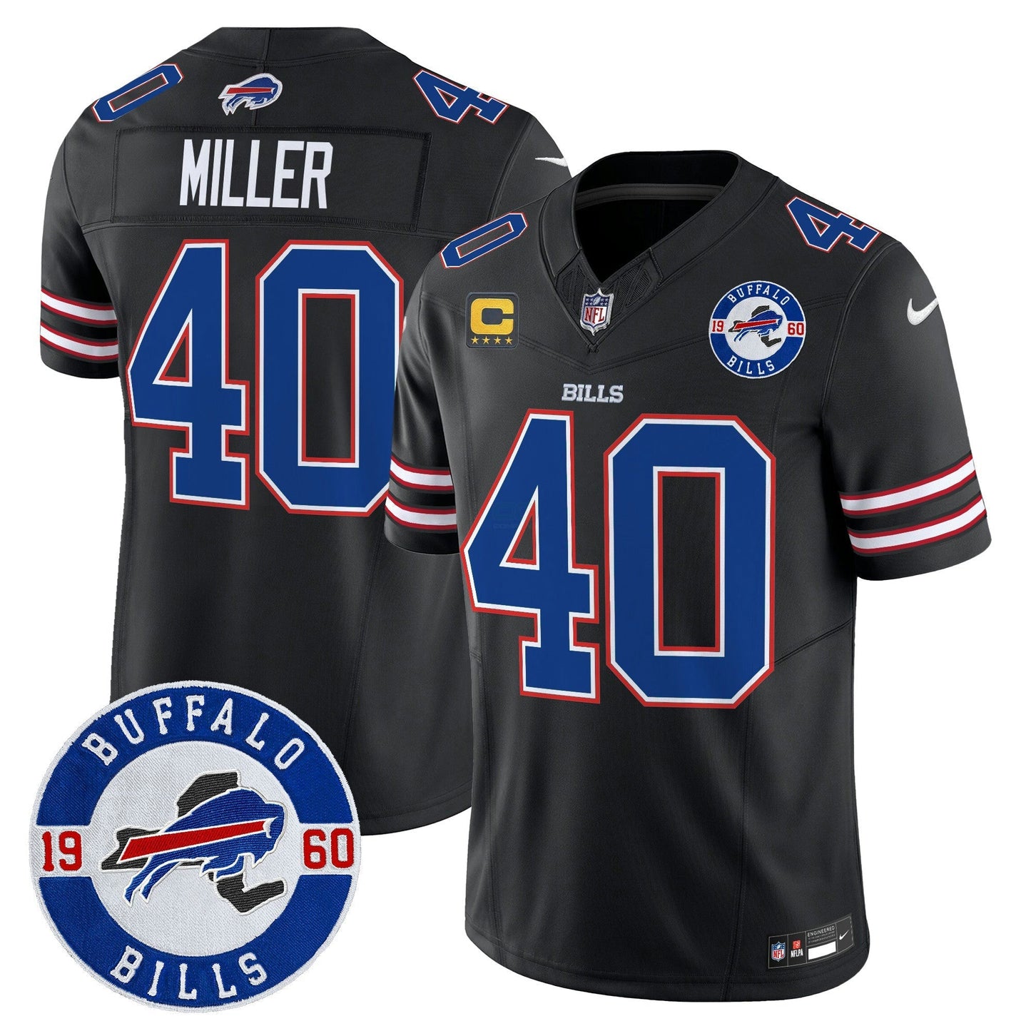 Camisa NFL Men’s Buffalo 2024 Vapor Limited Jersey – Est. 1960 Patch