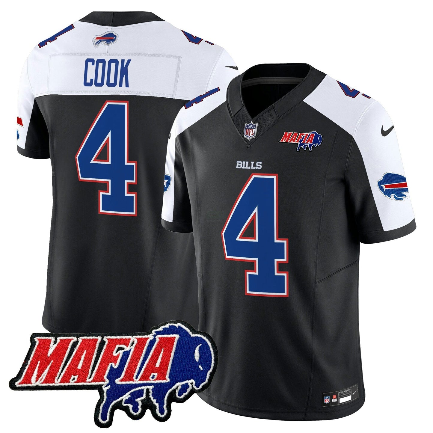 Camisa NFL Men’s Buffalo 2025 Mafia Patch Vapor Limited Jersey