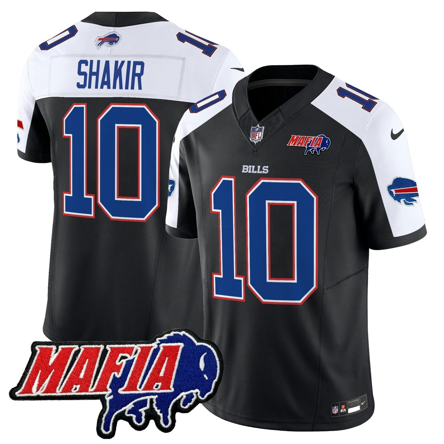 Camisa NFL Men’s Buffalo 2025 Mafia Patch Vapor Limited Jersey
