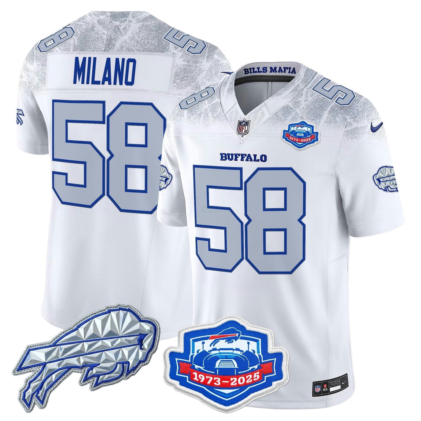 Camisa NFL Men’s Buffalo 2025 “Rivalries” Vapor Limited Jersey – Farewell Season Patch