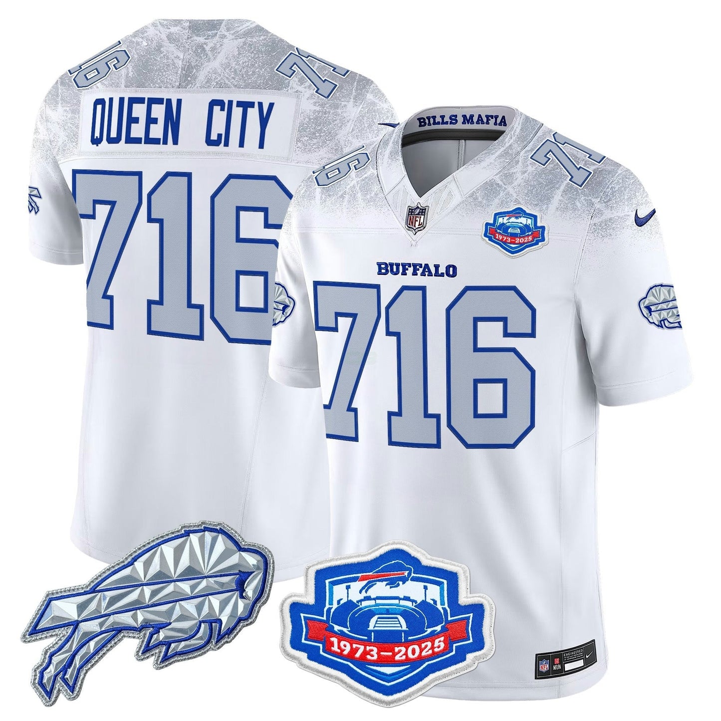 Camisa NFL Men’s Buffalo 2025 “Rivalries” Vapor Limited Jersey – Farewell Season Patch