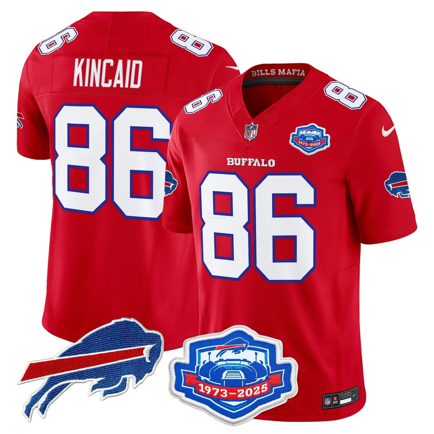 Camisa NFL Men’s Buffalo 2025 “Rivalries” Vapor Limited Jersey – Farewell Season Patch