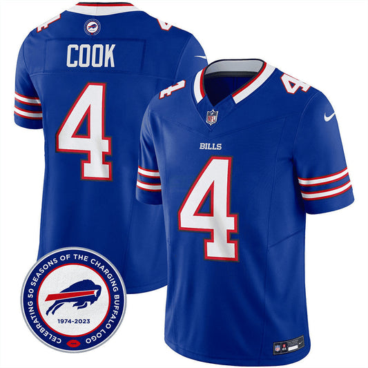Camisa NFL Men’s Buffalo 50th Charging Logo Patch Vapor Limited Jersey