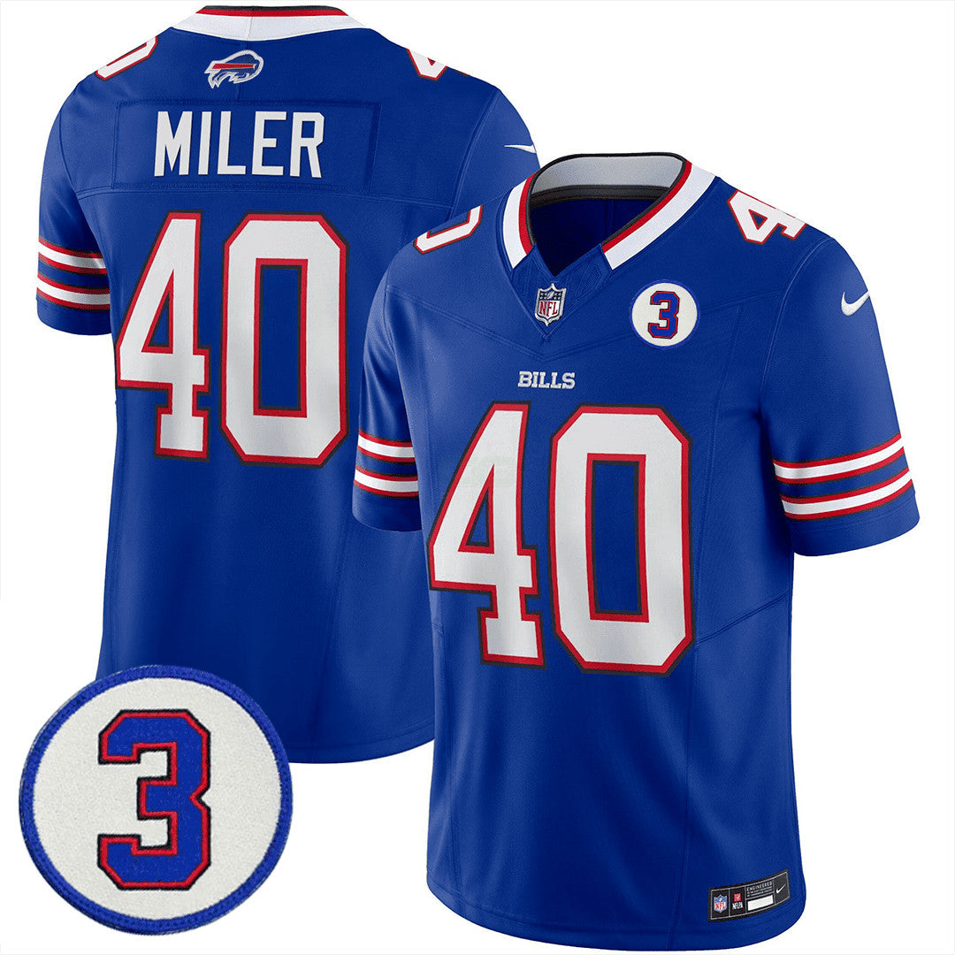 Camisa NFL Men’s Buffalo Damar Honoring Patch Vapor Limited Jersey