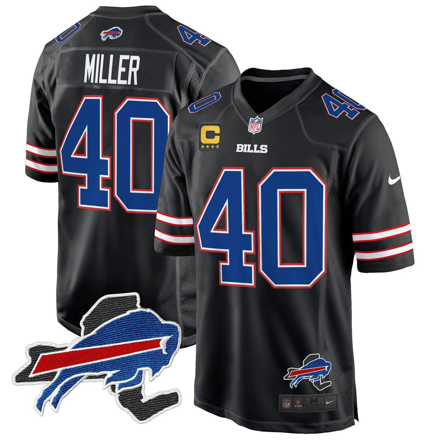 Camisa NFL Men’s Buffalo New York Patch Game Jersey