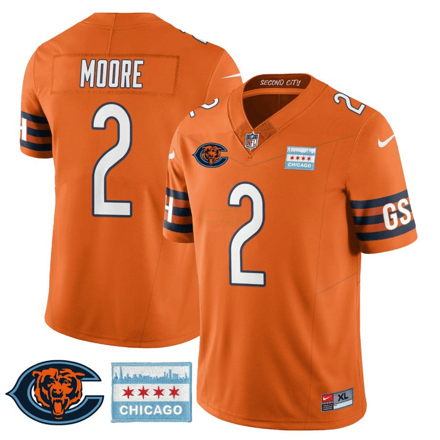 Camisa NFL Men’s Chicago City Edition GSH Jersey – Chicago Flag