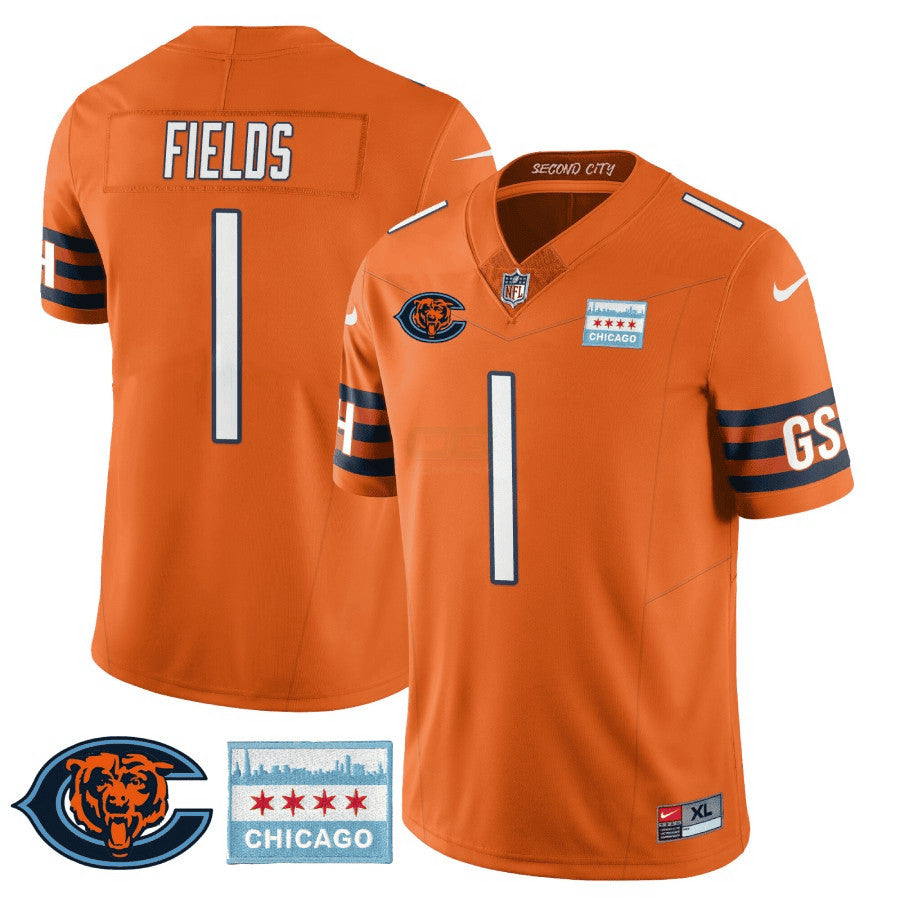 Camisa NFL Men’s Chicago City Edition GSH Jersey – Chicago Flag
