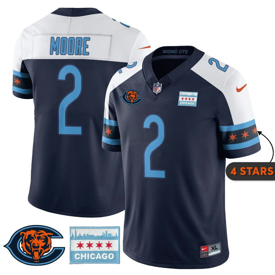 Camisa NFL Men’s Chicago City Edition Jersey – Chicago Flag