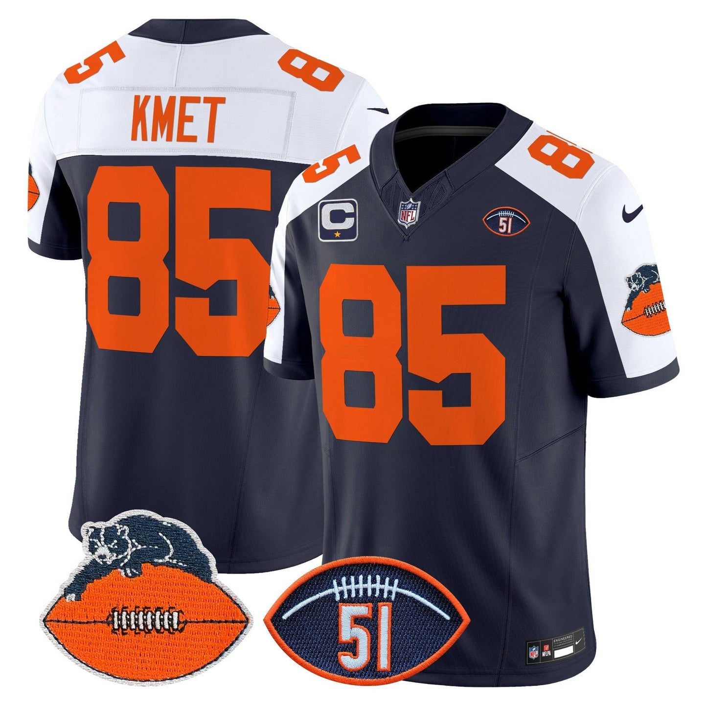 Camisa NFL Men’s Chicago Dick Butkus Patch Throwback Vapor Limited Jersey