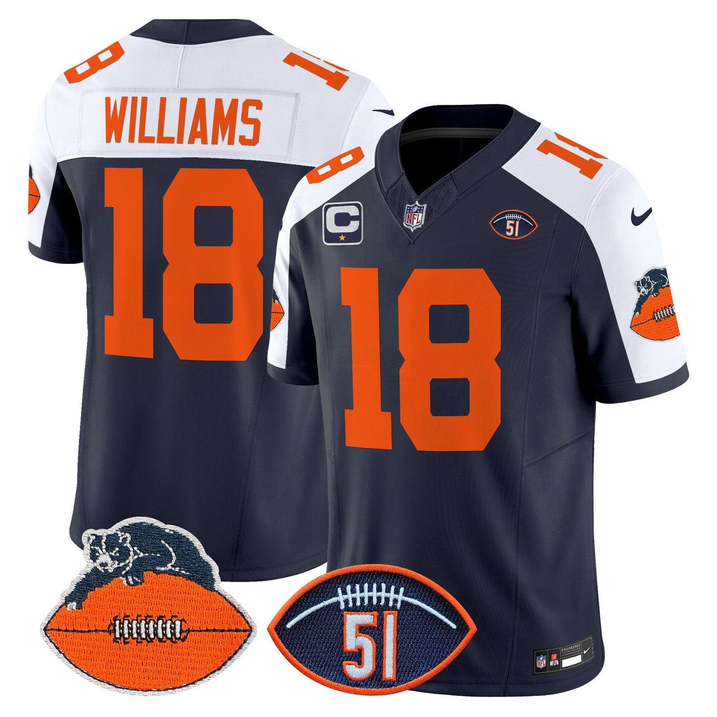 Camisa NFL Men’s Chicago Dick Butkus Patch Throwback Vapor Limited Jersey