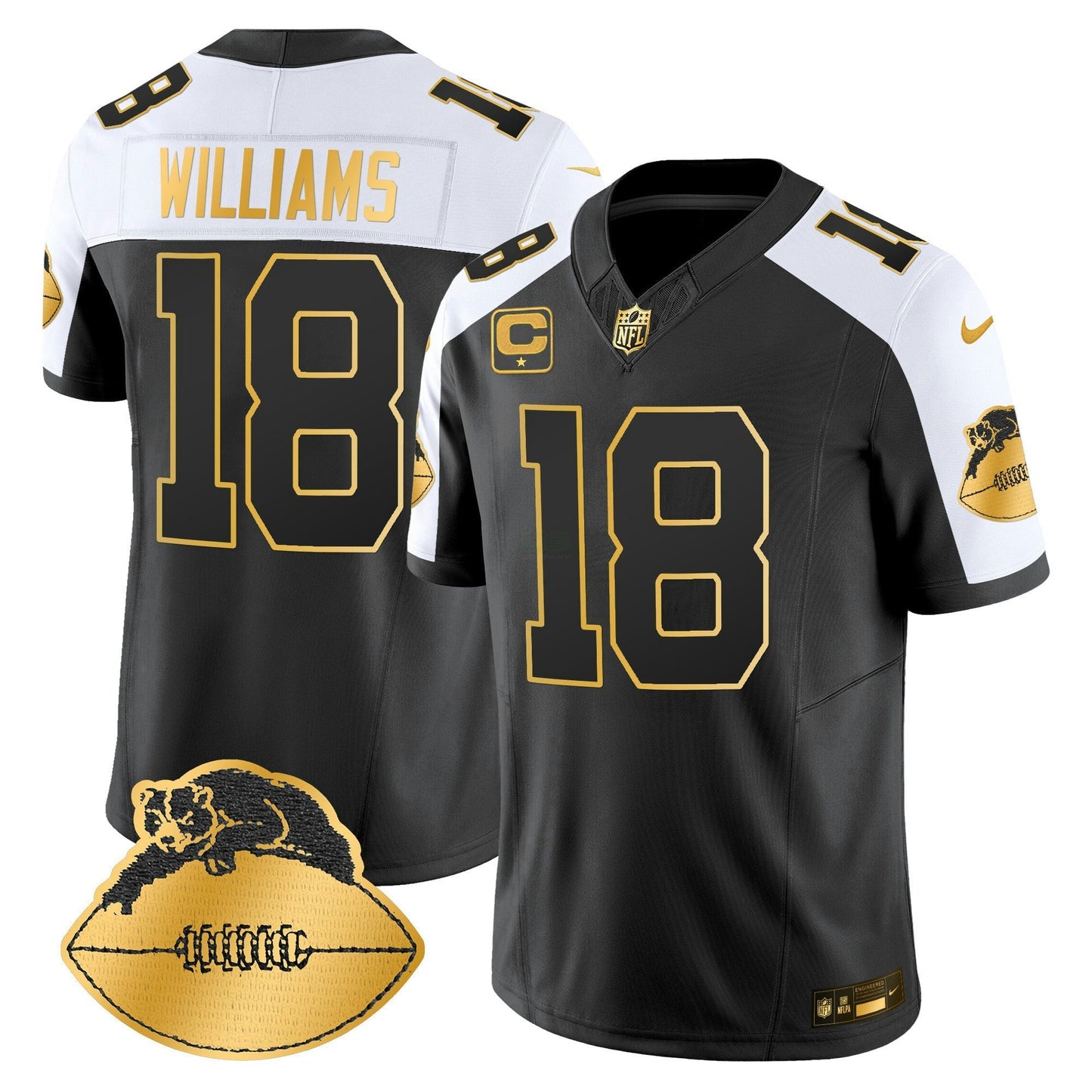 Camisa NFL Men’s Chicago Throwback Dourada Vapor Limited Jersey