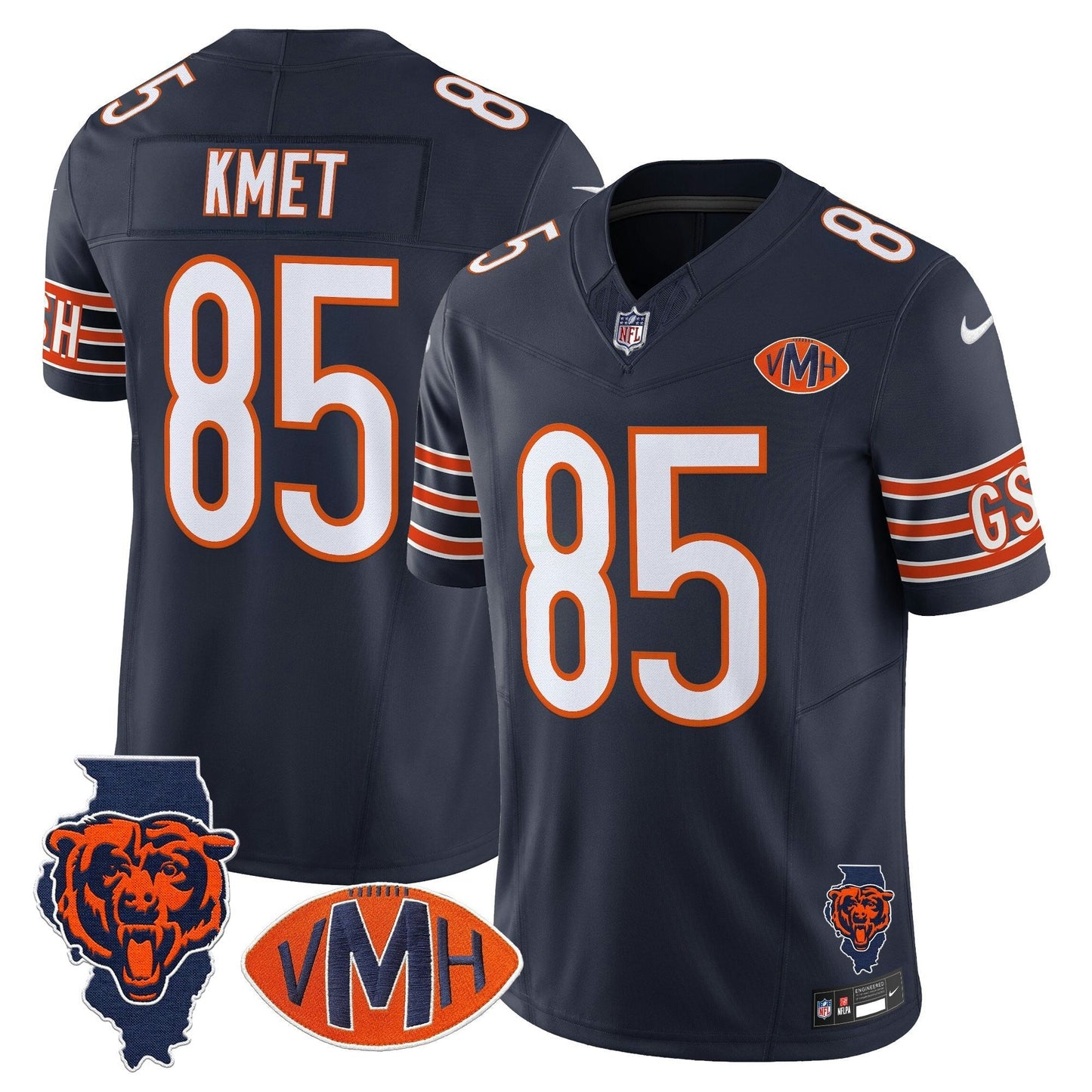 Camisa NFL Men’s Chicago Virginia McCaskey Memorial Patch Vapor Jersey