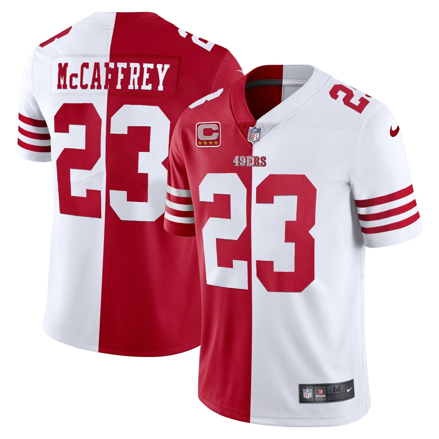 Camisa NFL Men’s Christian McCaffrey Dourada & Split