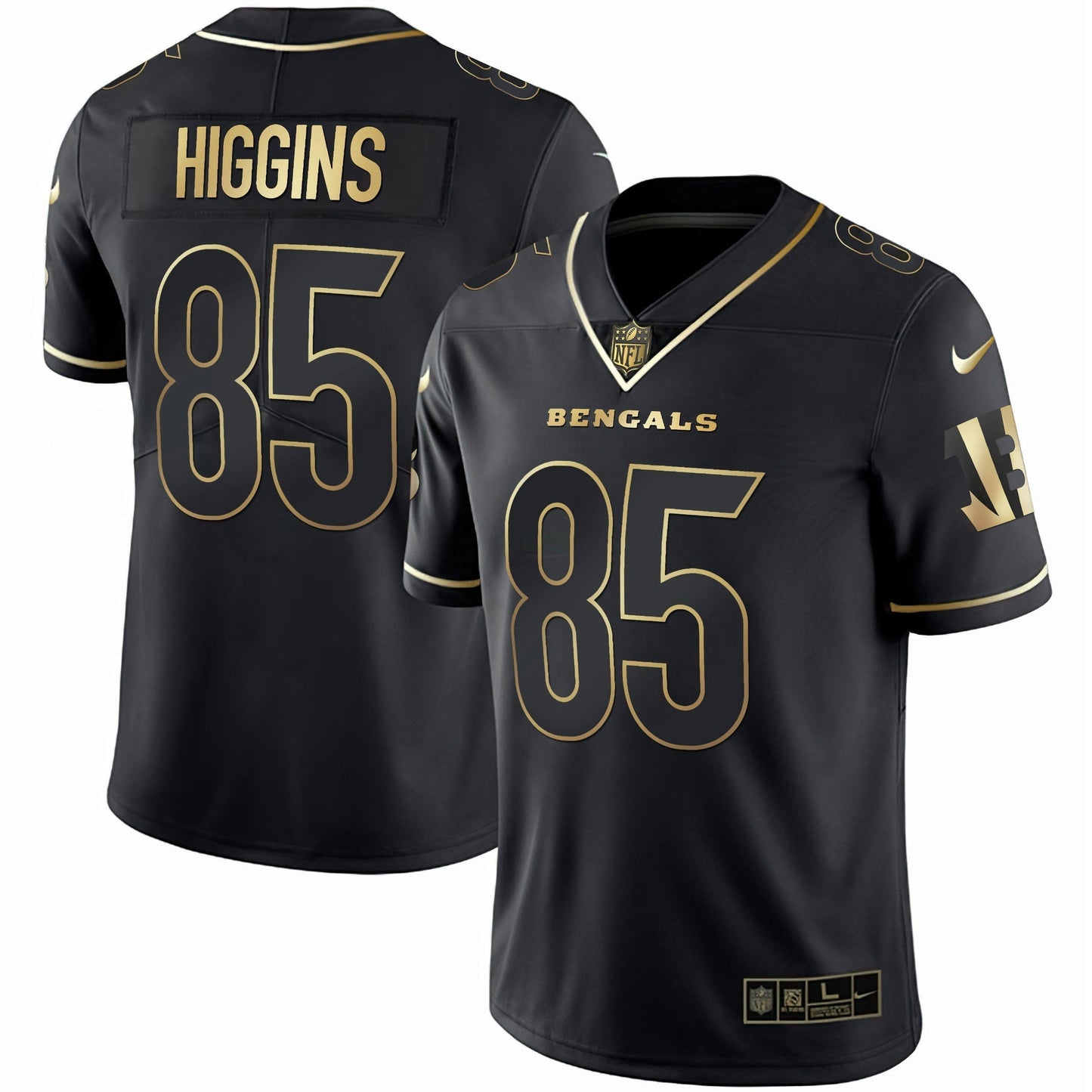 Camisa NFL Men’s Cincinnati Branca Dourada & Preta Dourada Jersey