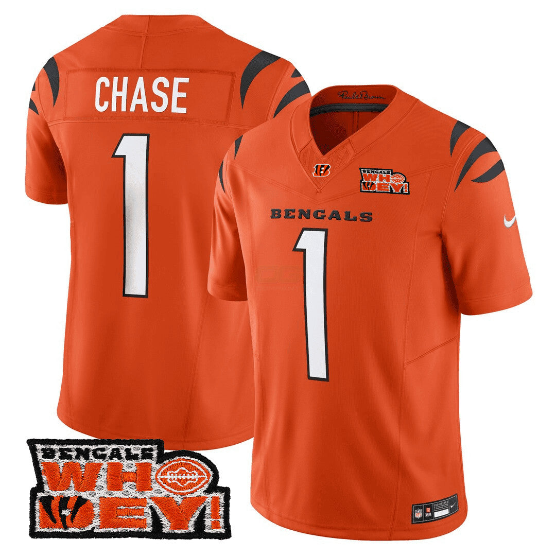 Camisa NFL Men’s Cincinnati Who Dey Patch Jersey