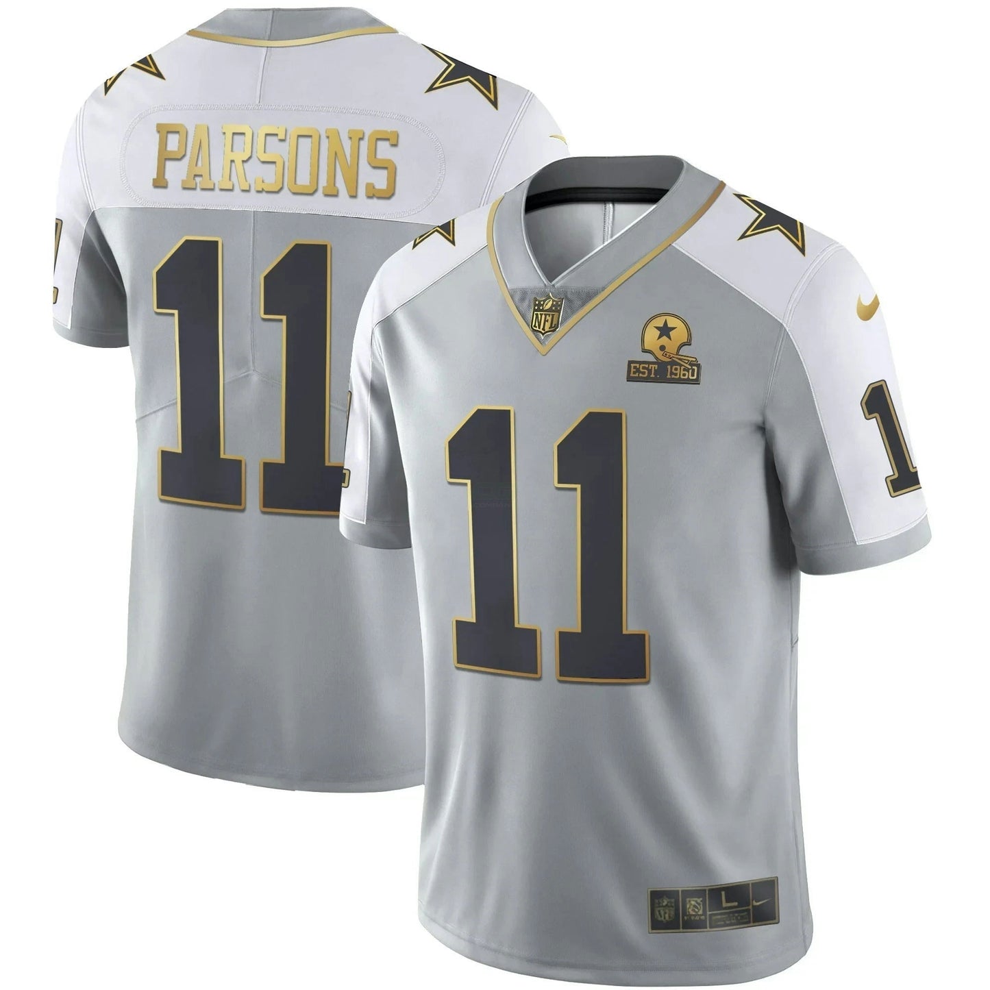 Camisa NFL Men’s Cinza Dourada Vapor Est 1960 Patch - Cinza Dourada