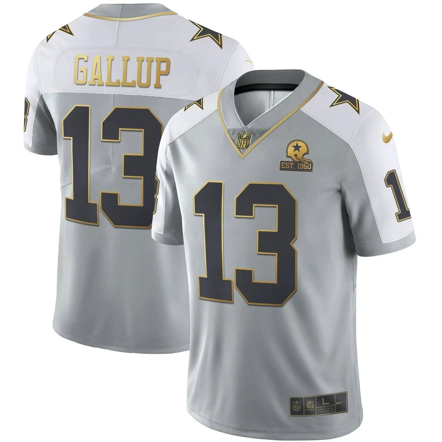 Camisa NFL Men’s Cinza Dourada Vapor Est 1960 Patch - Cinza Dourada