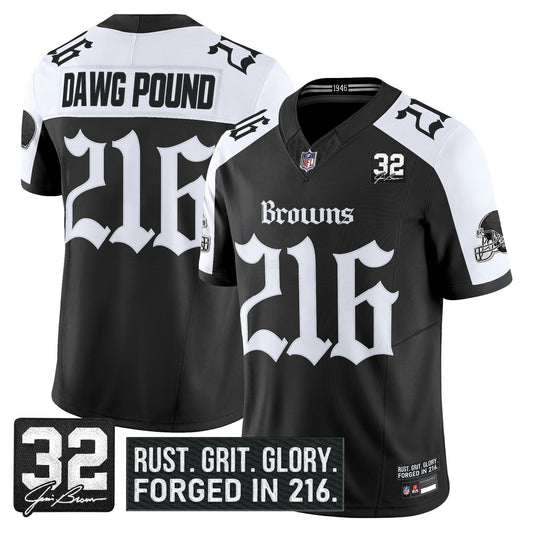 Camisa NFL Men’s Cleveland ‘Gothic Dawg Shadows Drop’ Vapor Limited Jersey