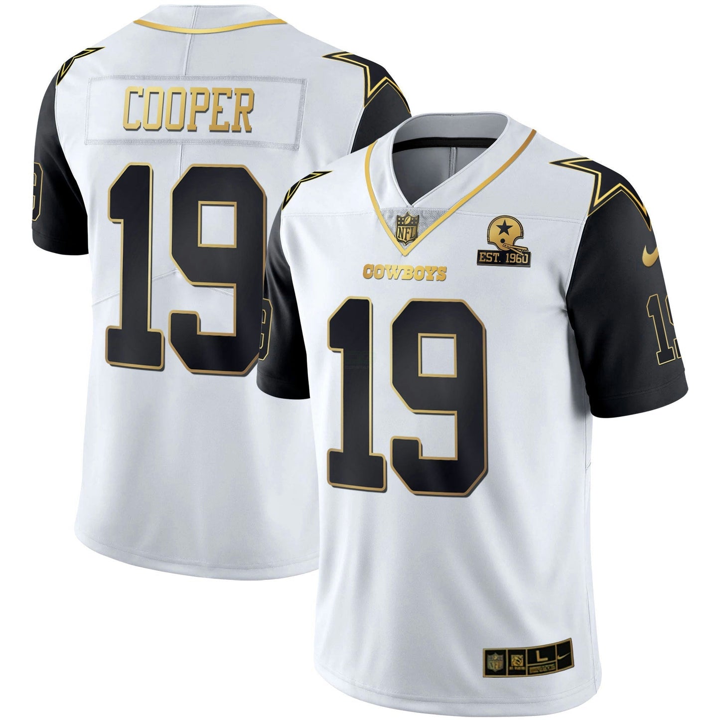 Camisa NFL Men’s Color Rush Vapor Preta & Branca Dourada Limited