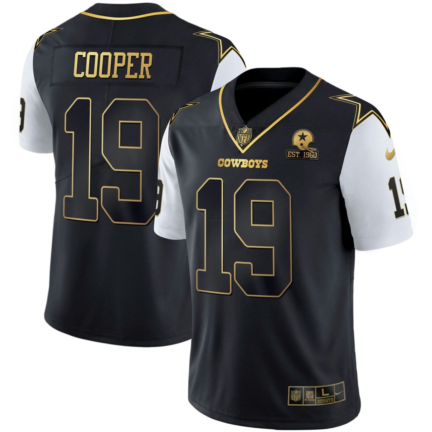 Camisa NFL Men’s Color Rush Vapor Preta & Branca Dourada Limited