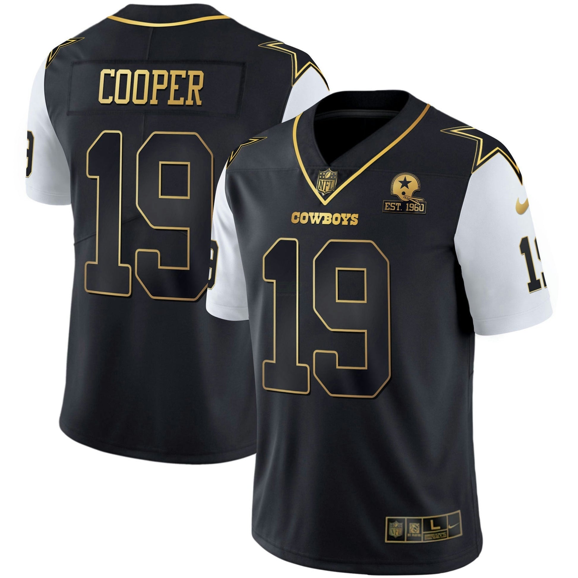 Camisa NFL Men’s Color Rush Vapor Preta & Branca Dourada Limited