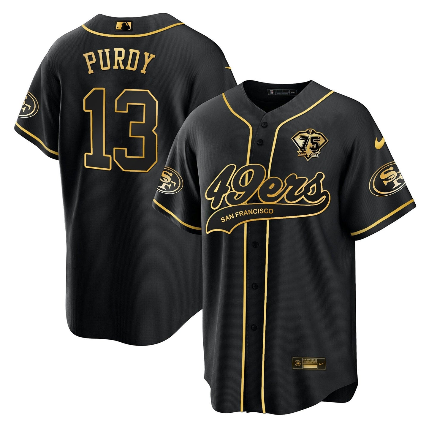 Camisa NFL Men’s Cool Base Dourada Jersey